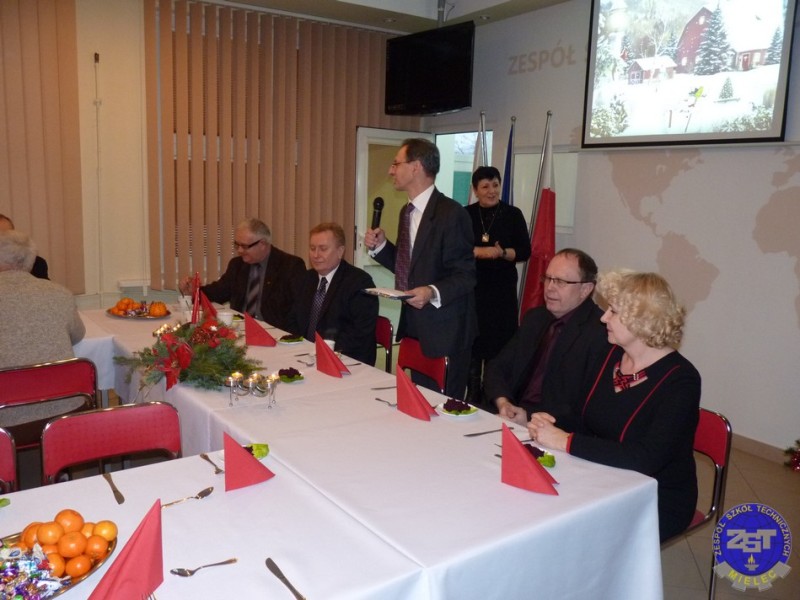 Noworoczne spotkanie z emerytowanymi pracownikami Zespołu Szkół Technicznych w Mielcu