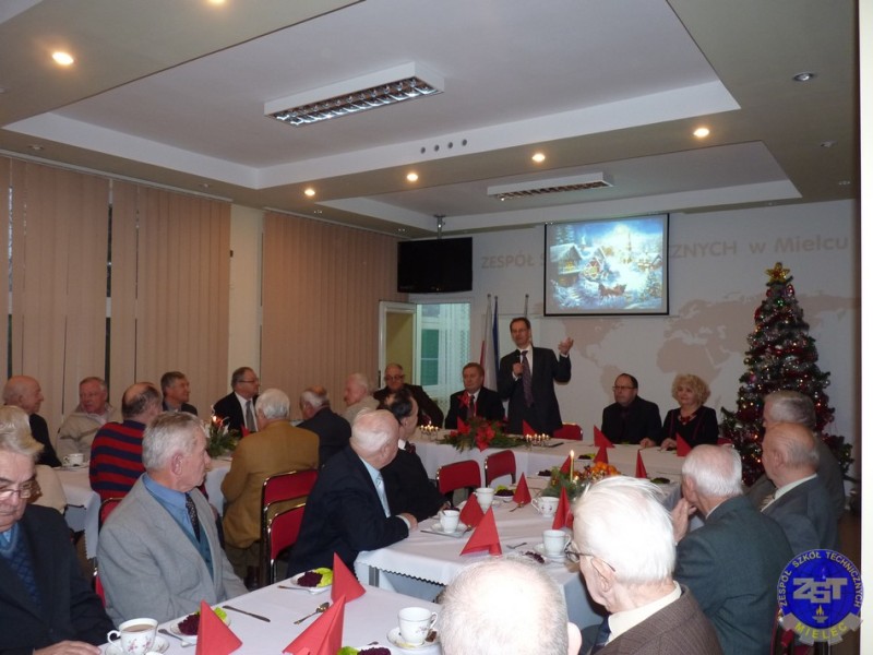 Noworoczne spotkanie z emerytowanymi pracownikami Zespołu Szkół Technicznych w Mielcu