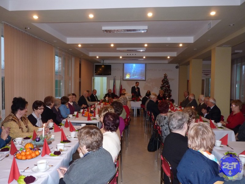 Noworoczne spotkanie z emerytowanymi pracownikami Zespołu Szkół Technicznych w Mielcu