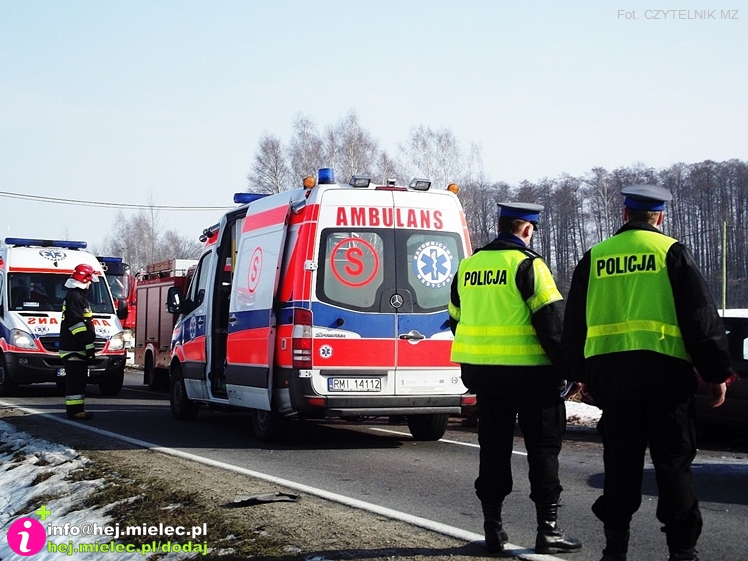 Tragiczny wypadek w Partyni. Droga relacji Mielec - Tarnów była zablokowana