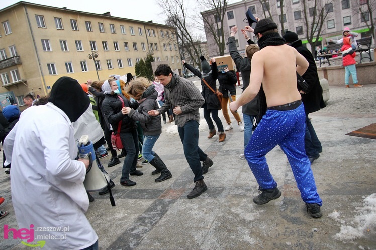 Harlem Shake dotarło do Mielca. Kilkadziesiąt osób zatańczyło na Placu AK