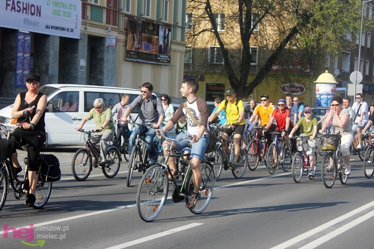 Pierwsza w 2013 Masa Krytyczna pojechała ulicami Mielca