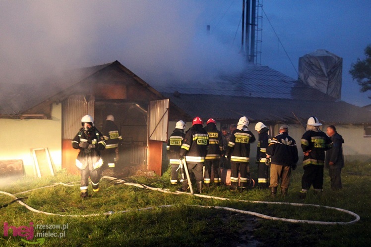 Burza w regionie: pożar chlewni w Wadowicach Górnych