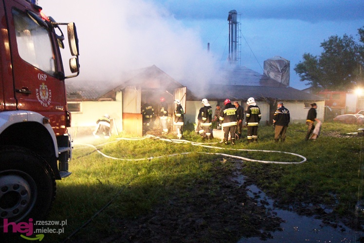 Burza w regionie: pożar chlewni w Wadowicach Górnych