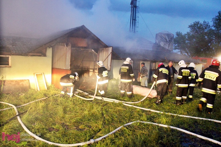 Burza w regionie: pożar chlewni w Wadowicach Górnych