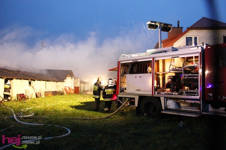 Burza w regionie: pożar chlewni w Wadowicach Górnych