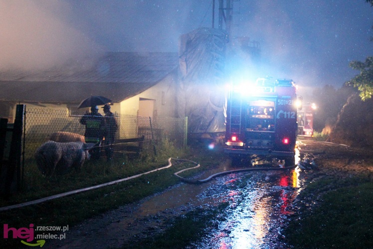 Burza w regionie: pożar chlewni w Wadowicach Górnych