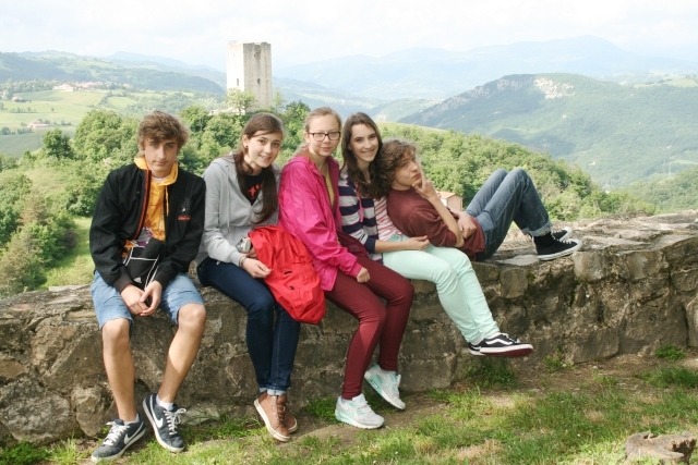 Uczniowie Zespołu Szkół nr 2 w Mielcu we Włoszech