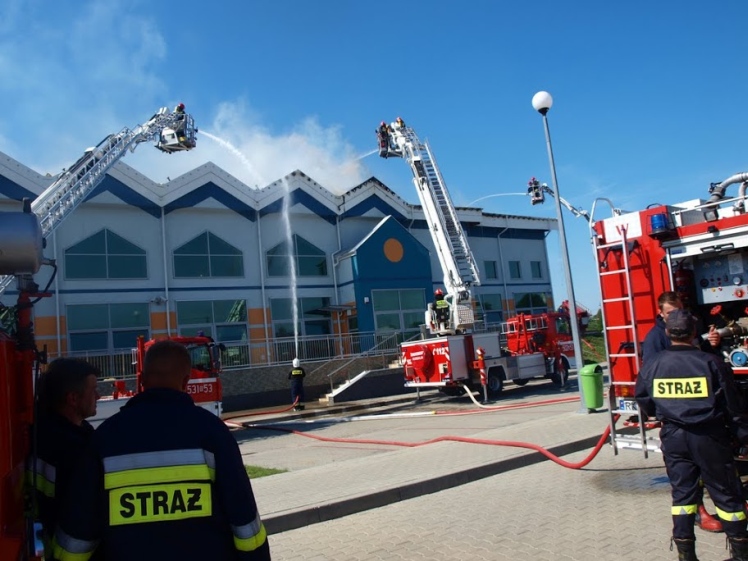 Pożar basenu w Kolbuszowej