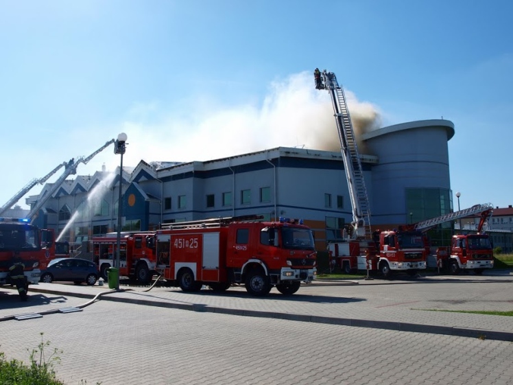 Pożar basenu w Kolbuszowej