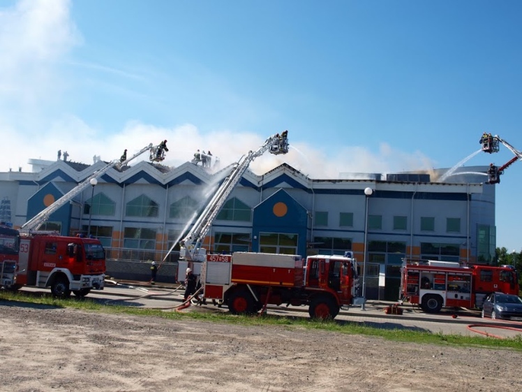 Pożar basenu w Kolbuszowej