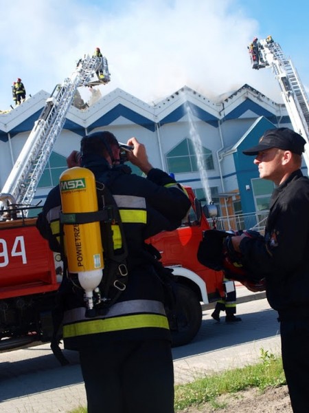 Pożar basenu w Kolbuszowej