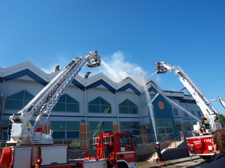 Pożar basenu w Kolbuszowej