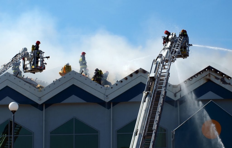 Pożar basenu w Kolbuszowej