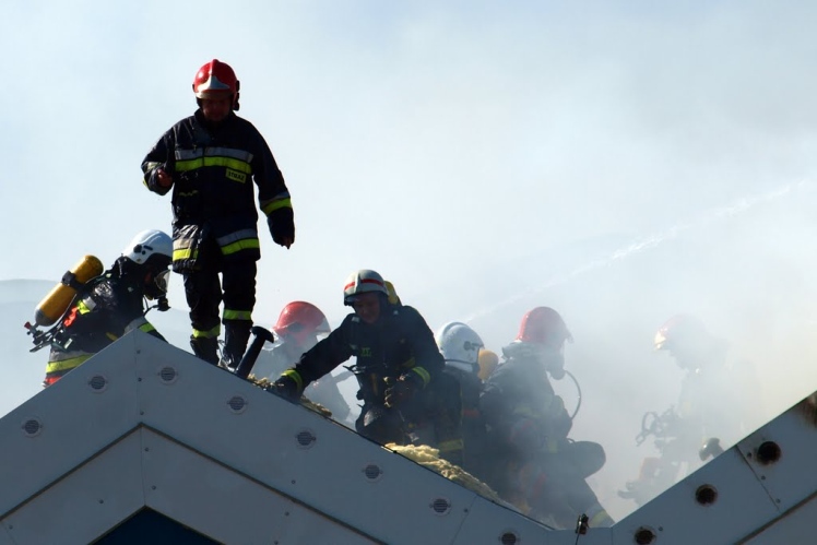 Pożar basenu w Kolbuszowej