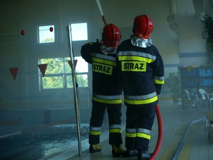 Pożar basenu w Kolbuszowej