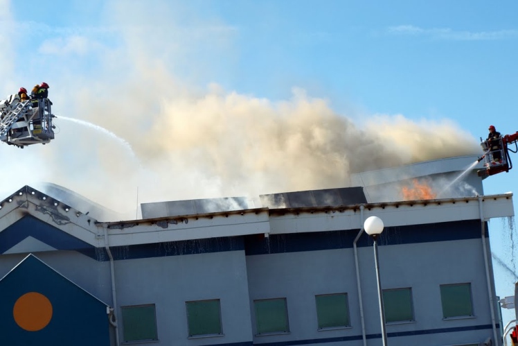 Pożar basenu w Kolbuszowej