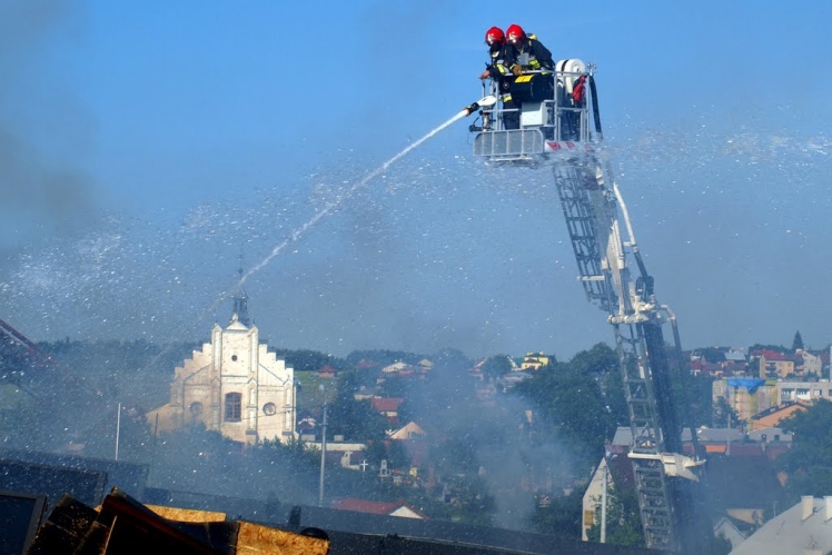 Pożar basenu w Kolbuszowej