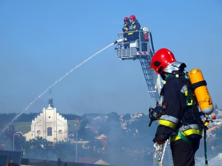 Pożar basenu w Kolbuszowej