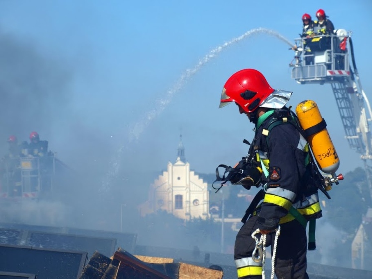 Pożar basenu w Kolbuszowej