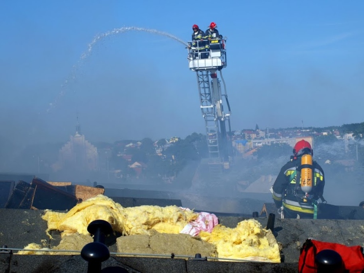 Pożar basenu w Kolbuszowej