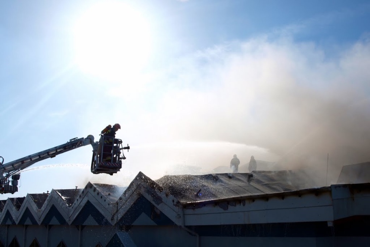 Pożar basenu w Kolbuszowej