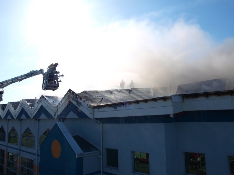 Pożar basenu w Kolbuszowej