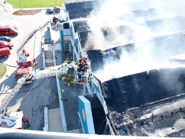 Pożar basenu w Kolbuszowej