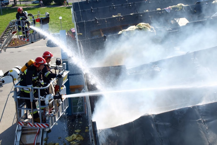 Pożar basenu w Kolbuszowej