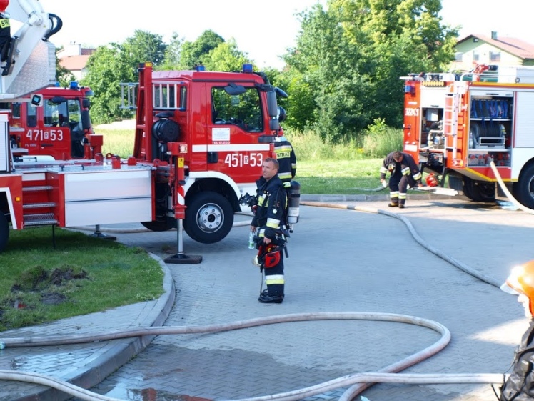 Pożar basenu w Kolbuszowej