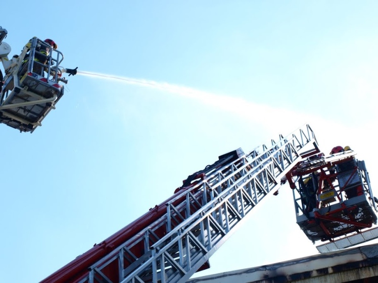 Pożar basenu w Kolbuszowej