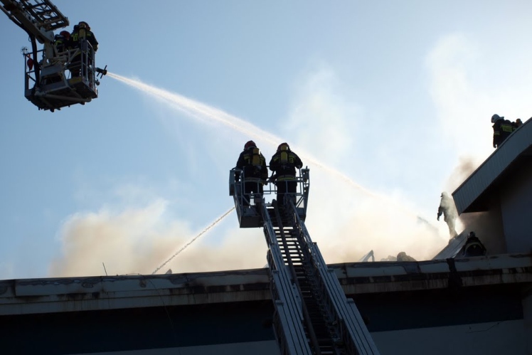 Pożar basenu w Kolbuszowej