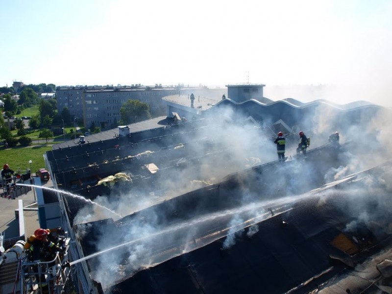 Pożar basenu w Kolbuszowej