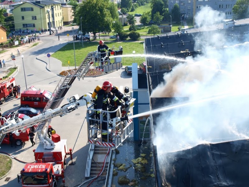 Pożar basenu w Kolbuszowej