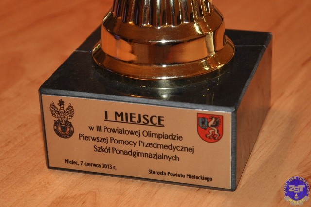 ZST najlepszy w Powiatowej Olimpiadzie Pierwszej Pomocy 2013
