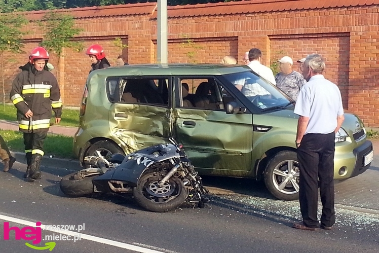 Wypadek z udziałem motocyklisty na Jana Pawła II