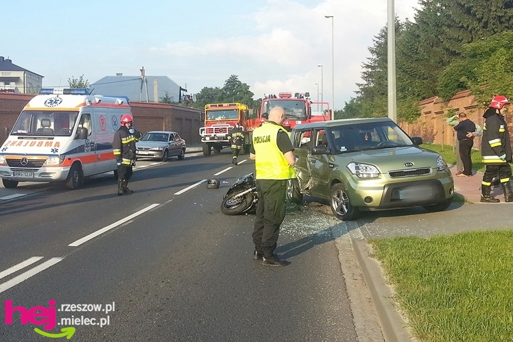 Wypadek z udziałem motocyklisty na Jana Pawła II