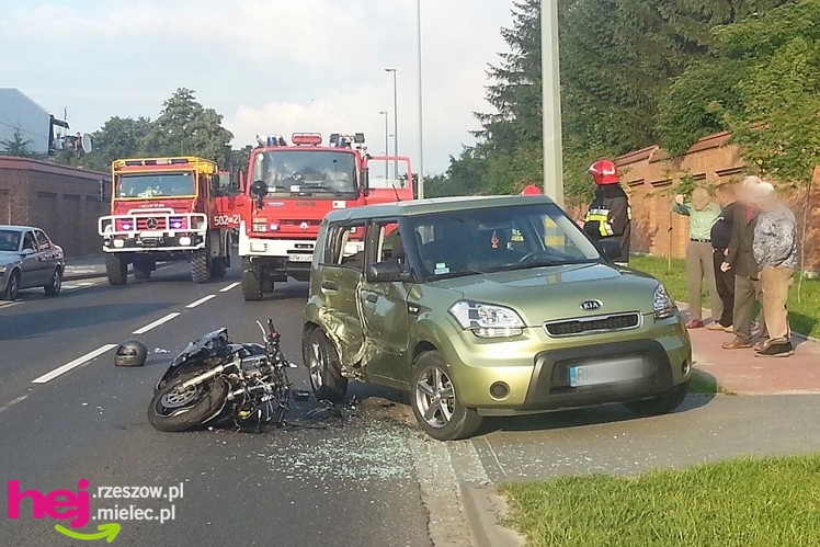 Wypadek z udziałem motocyklisty na Jana Pawła II