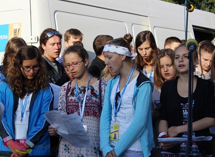 Zabawa gościła pielgrzymów w czasie porannej Eucharystii