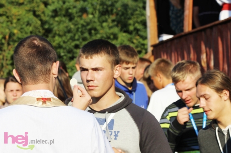 Zabawa gościła pielgrzymów w czasie porannej Eucharystii