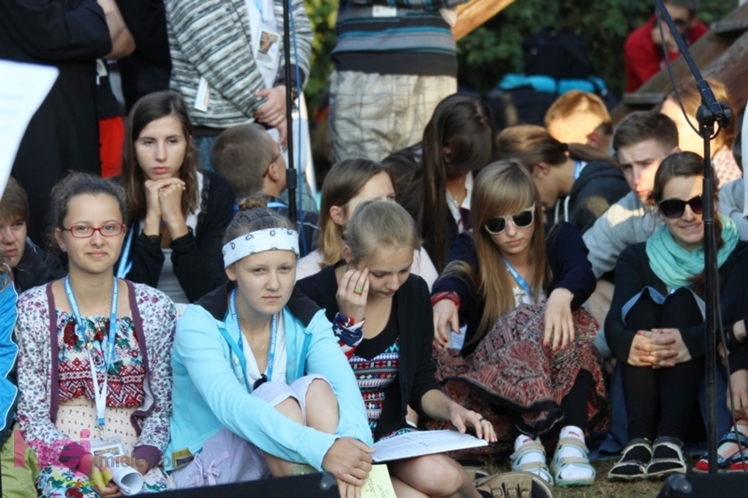 Zabawa gościła pielgrzymów w czasie porannej Eucharystii