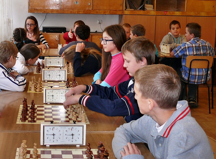 Rejonowy finał w szachach drużynowych szkół