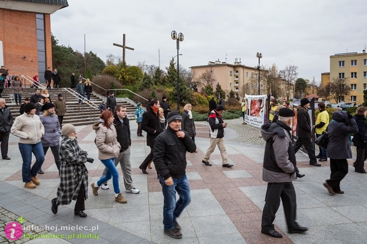 Antyaborcyjna pikieta pod kościołami. Organizatorami członkowie stowarzyszenia z Rzeszowa