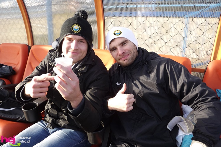 Sparing Stali Mielec widziany z ławki rezerwowych