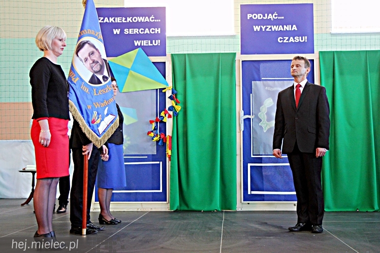 Uroczystość nadania imienia Leszka Deptuły Gimnazjum w Wadowicach Górnych
