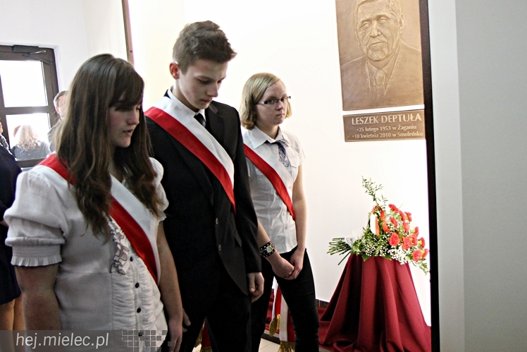 Uroczystość nadania imienia Leszka Deptuły Gimnazjum w Wadowicach Górnych