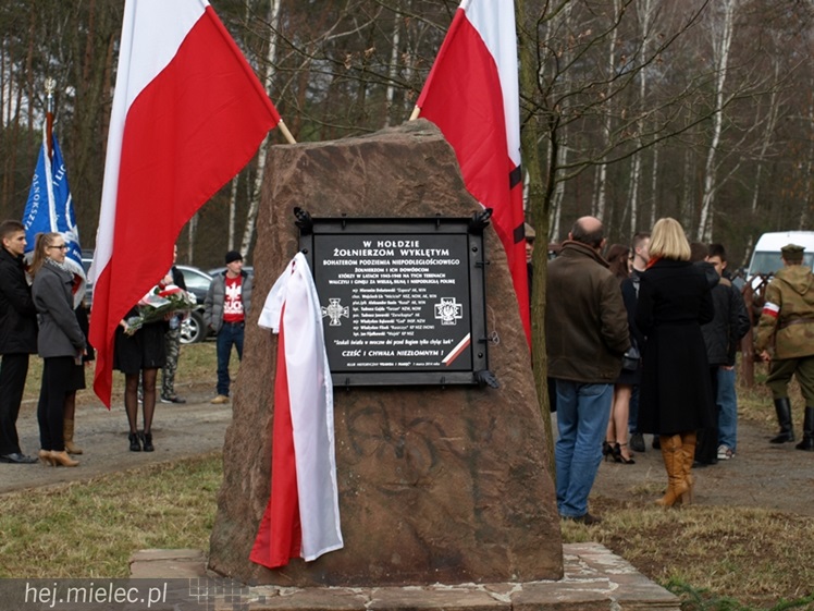 Tablica w  hołdzie Żołnierzom Wyklętym. ?To drogowskaz dla młodych pokoleń?