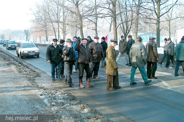 Blokada rolnicza Samoobrony w Mielcu - 24 lutego 2003