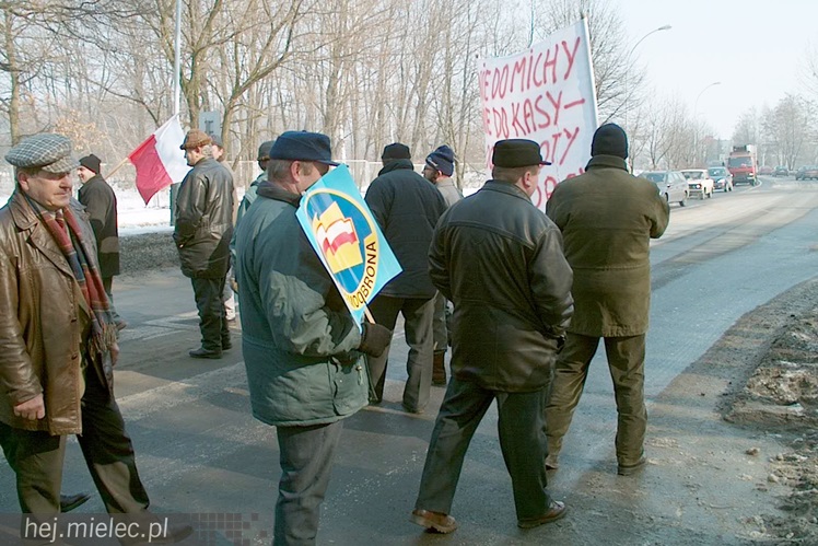 Blokada rolnicza Samoobrony w Mielcu - 24 lutego 2003