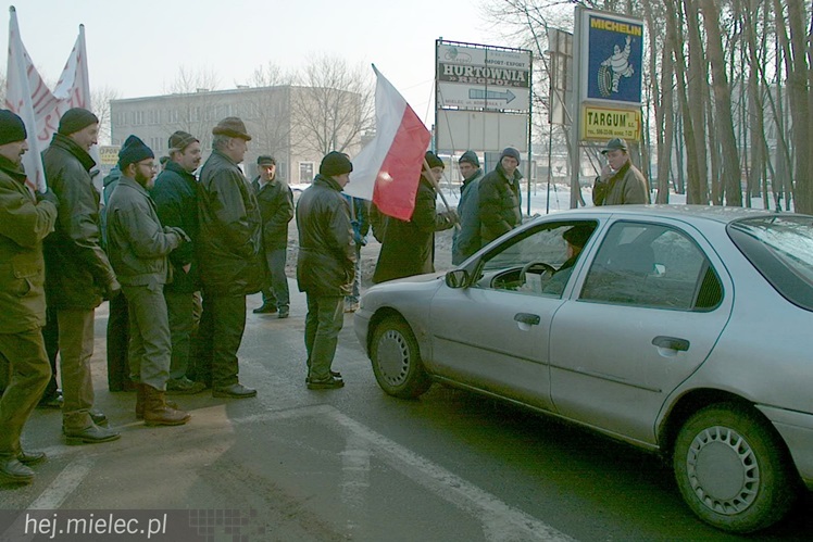 Blokada rolnicza Samoobrony w Mielcu - 24 lutego 2003